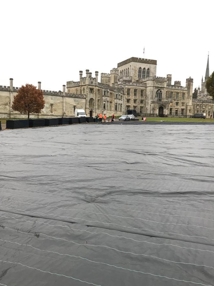 temporary-car-park-installation-woven-geotextile-membrane