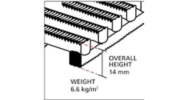 CrossGrip - PVC Roof Walkway Matting - 10m x 91cm x 1.4cm