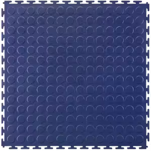 EcoTile 500/7 Interlocking Floor Tile - Industrial flooring raised disk blue