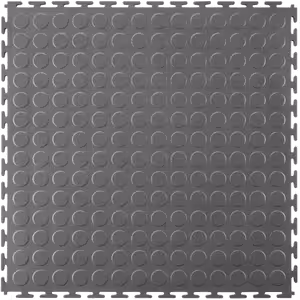 EcoTile 500/7 Interlocking Floor Tile - Industrial flooring raised disk grey