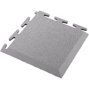EcoTile 500/7 Interlocking PVC Flooring Tile - Corner light grey