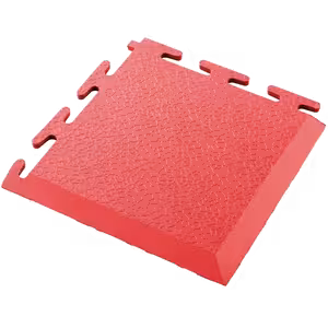 EcoTile 500/7 Interlocking PVC Flooring Tile - Corner red