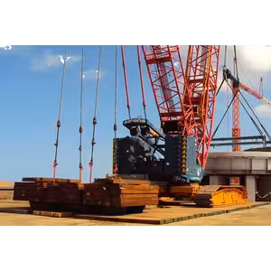 Ekki Hardwood Timber Bog Mats - Temporary access crane support