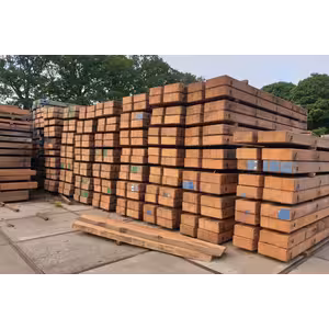 Ekki Hardwood Timber Bog Mats - Temporary access stacked