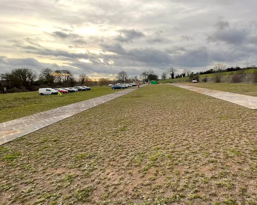 EuroTrak - Site access and overflow car park over grass