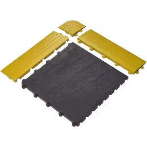 Fatigue-Lock - Premium interlocking tile black corner ramps