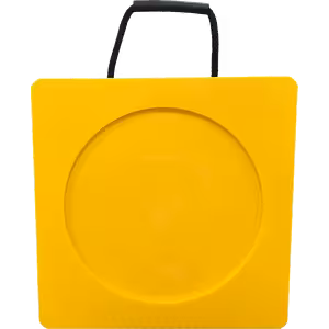 Hi-Vis Recessed Outrigger Pad - Crane mat yellow