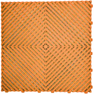 Modular Rib Floor Tiles - Interlocking anti-slip orange