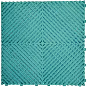 Modular Rib Floor Tiles - Interlocking anti-slip teal
