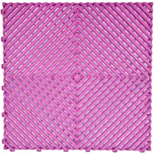 Modular Rib Floor Tiles - Interlocking anti-slip violet