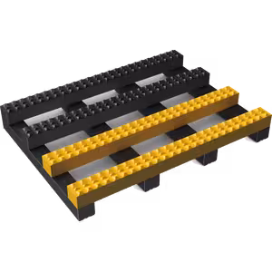TrackGrip - Train maintenance matting black yellow