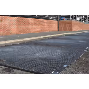TuffTrack Mat Heavy - Duty Access Trackway Roadway panels - entrance carpark